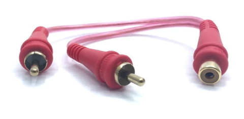 Derivador Bifurcador Y Cable 1 Rca Hembra / 2 Rca Macho 20cm
