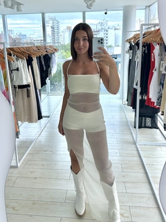 Vestido buche tul lurex