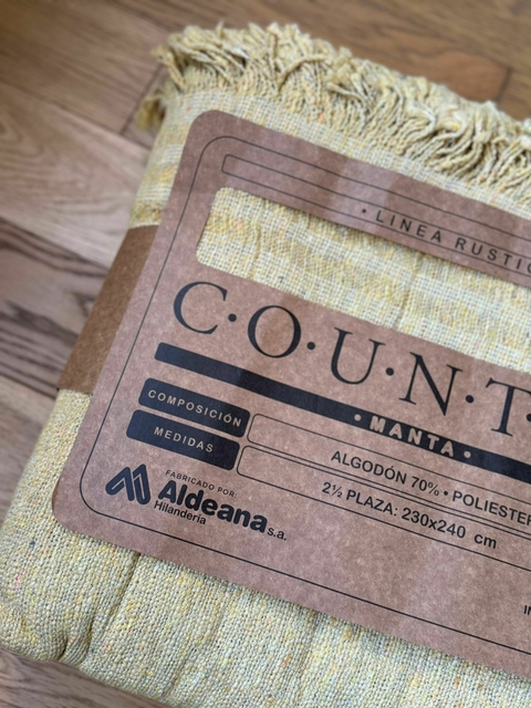 Manta Rústica "Country" con flecos Aldeana