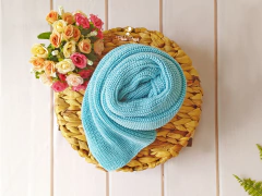 Wrap Tricô Canel - Azul Piscina