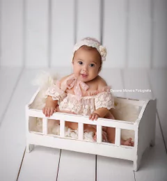 Berço Tendence Newborn e Acompanhamento - Branco Envelhecido