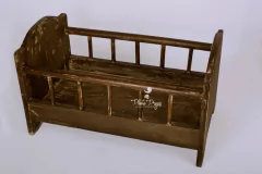 Berço Bercinho Colonial Newborn e acompanhamento - Rústico Envelhecido