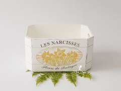 Mini Caixote Narciso Branco (Decorativo)