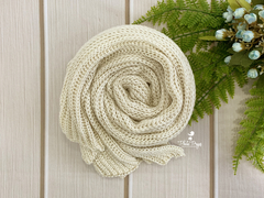 Wrap Tricô Texturizado - Areia Cru