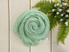 Wrap Tricô Texturizado - Verde Pastel