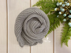 Wrap Tricô Texturizado - Cinza Médio