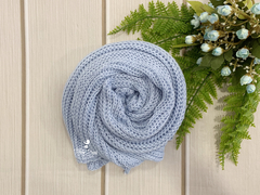 Wrap Tricô Texturizado - Azul Baby