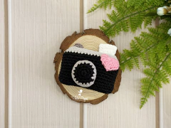 Câmera Fotográfica Preta - Amigurumi