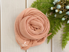 Wrap Tricô Liso - Salmão
