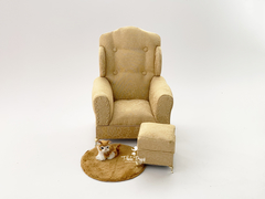 Poltrona Safira + Puff - Newborn Dourado Luxo on internet