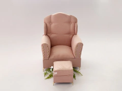 Poltrona Safira + Puff - Acompanhamento Rosa Luxo
