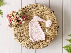 Gorro Soneca Pompom - Rosa Baby