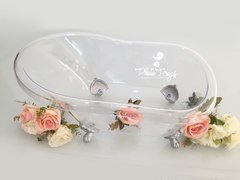 Banheira Vitoriana Dior Cristal Média (Pés Prata) - Photo Props