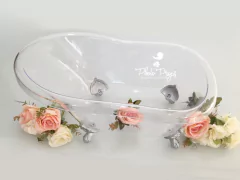 Banheira Vitoriana Dior Cristal Média (Pés Prata) - Photo Props