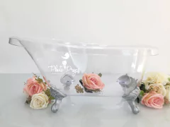 Image of Banheira Vitoriana Dior Cristal Média (Pés Prata)
