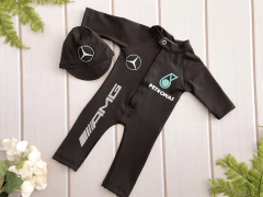 Roupinha Piloto de Corrida Newborn - Mercedes