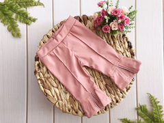 Calça Flare Blogueira Newborn - Rosa