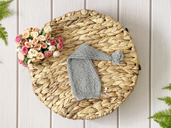 Gorro Soneca Pompom - Cinza Médio