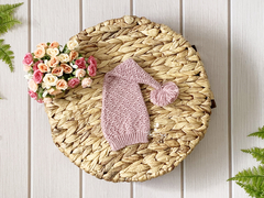 Gorro Soneca Pompom - Rosa Antigo