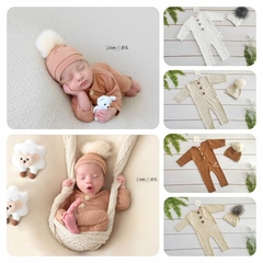 Conjunto Macacão Pomps Newborn (unissex)