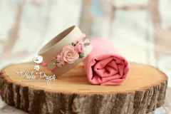 Wrap - mod. 001 Coral Claro + HeadBand - Floral mod. 001 Coral Claro on internet