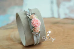 HeadBand - Floral mod. 003 Cinza - comprar online
