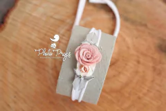 HeadBand - Floral mod. 003 Rosa Bebê - Photo Props