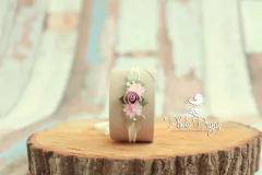 HeadBand - Floral mod. 001 Creme