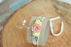HeadBand - Floral mod. 002 Cinza