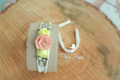 HeadBand - Floral mod. 002 Cinza - Photo Props