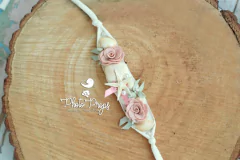HeadBand - Floral mod. 002 Lembranças do Mar - Creme - Photo Props