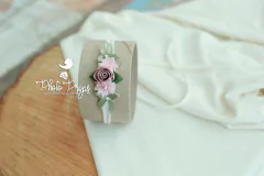 Wrap - mod. 001 Creme + HeadBand - Floral mod. 001 Creme