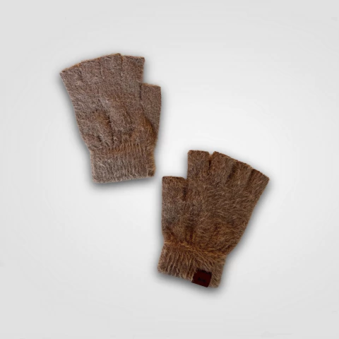 Guante Fluffy Corto Beige