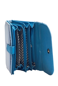 Billetera Bologna Nylon Celeste - tienda online