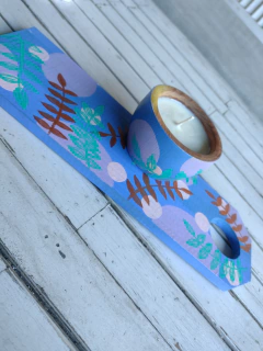 Set de 1 vela en cuenco pequeño y tabla en internet