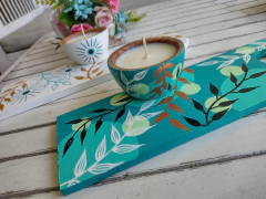 Imagen de Set de 1 vela en cuenco pequeño y tabla