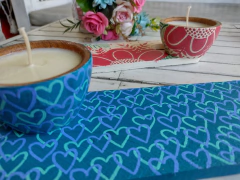 Set de 1 vela en cuenco pequeño y tabla - comprar online