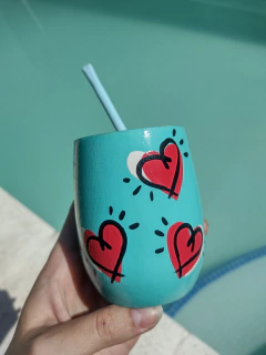 Mesa Desayuno Corazones Celeste - Vico Ideas Bonitas