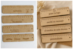 Pack x20 Reglas de Madera Personalizadas