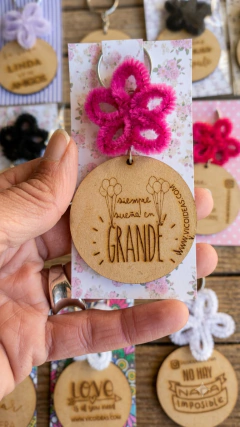 Pack 20 Llaveros de Madera Personalizados con Borla - comprar online