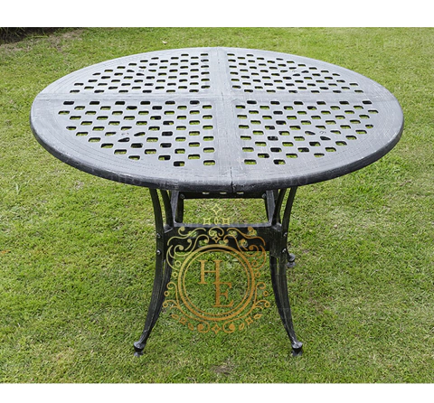 mesas de hierro para jardin chato negro