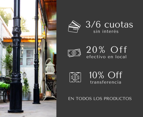 Banner de Juegos de jardín de Aluminio | #1 Precios en Argentina  | Hierro Estilo - ALO CASA