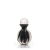 Garrafa Cristal Murano Preto 17 cm 