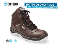 Botín OMBU Ozono PLUS c/punt. Acero Marrón Seguridad Trabajo Certificado - comprar online