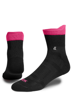 Meia Superfresh Cano Curto Preta/Rosa Lurk