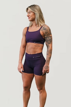 shorts recorte roxo