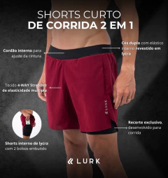 Imagem do Shorts Curto c/Lycra 2 em 1 Preto Lurk