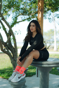 Meia Superfresh Cano Curto Laranja Neon na internet