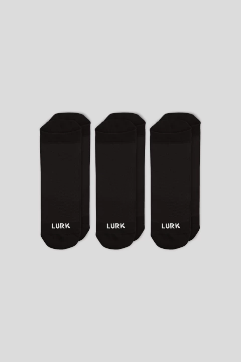 Kit 3 Meias Active Preta Lurk - comprar online