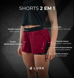 shorts feminino 2 em 1 Lurk